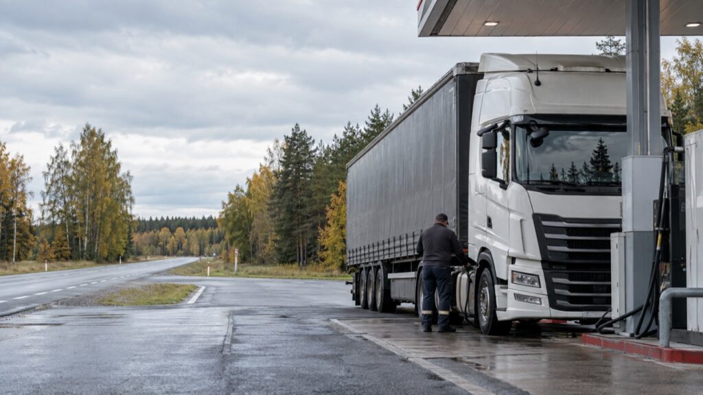 Veok tanklas Eesti maanteel
